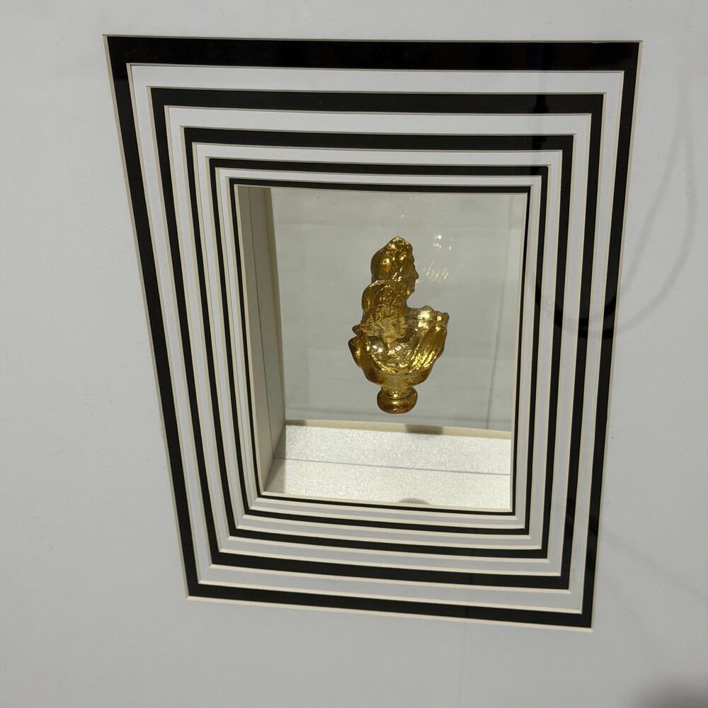 A&B Home Visual Effect Shadowbox Wall Art - 3D Gold Roman Bust NWT